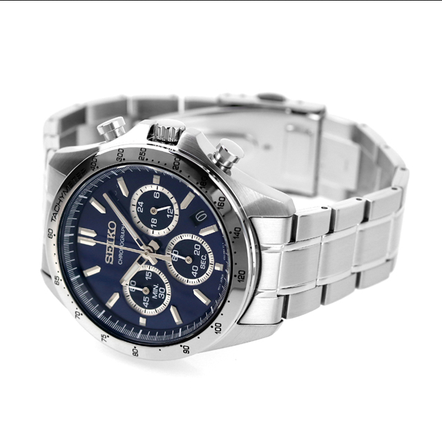 Seiko Spirit Chronograph Blue Dial SBTR011 Stainless Steel Men's
