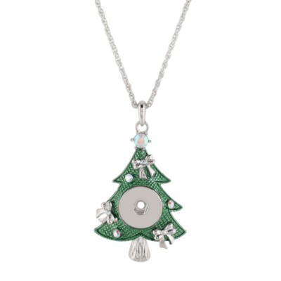Snap Jewelry Necklace Christmas Tree AB Fits 20mm Ginger Style Charms 20''+3'' NEW