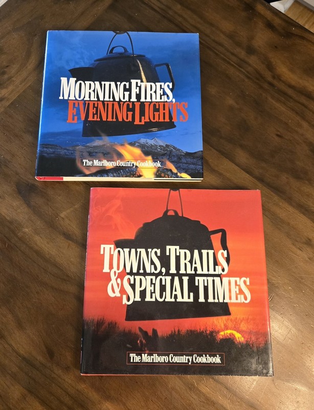 Marlboro Cookbooks "Towns Trails Special Times"/ "Morning Fires Evening Lights"