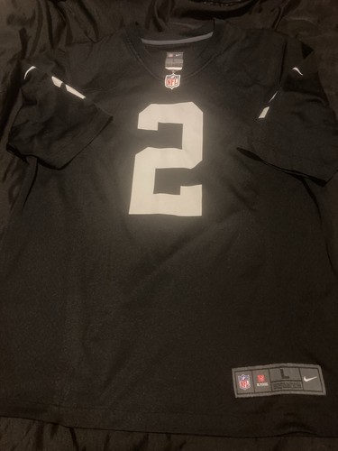 TERRELL PRYOR Oakland Raiders #2 Vintage NFL Jersey Mens L Black Screened Used