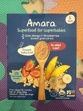 Amara Organic Baby Food Stage 3 Ancient Grain Cereal 5 Pouches 3.5oz May 2026