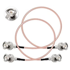 Superbat BNC Cable BNC Male to Male Connector Coaxial Cable (1ft, 50 Ohm) for...