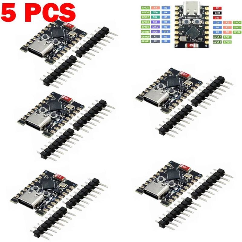5pk ESP32-C3 Development Board ESP32 WiFi Bluetooth Development Super Mini Board