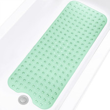 Bathtub and Shower Mats, Extra Long Non-Slip Bath Tub Mat 39 x 16 Inch, Machine
