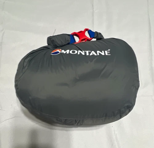 Montane Insulated Hooded Puffer Jacket Full Zip Men’s M Gray/Red Nylon - product listing photo