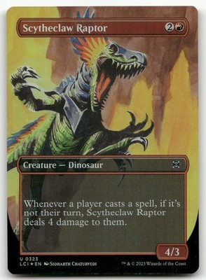 Scytheclaw Raptor (Borderless) #323 (Foil) NM Lost Caverns of Ixalan Magic MTG