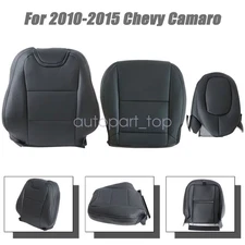 New Passenger Bottom & Top Seat Cover & Headrest Cover Fits 2010-15 Chevy Camaro