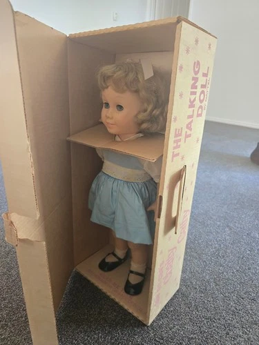 Vintage 1960s Mattel Chatty Cathy Talking Doll – Original Dee & Cee’s Box