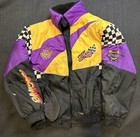 VINTAGE Ski-Doo Sno Gear Jacket Mens XL Black Checkered Racing Snowmobile 90s