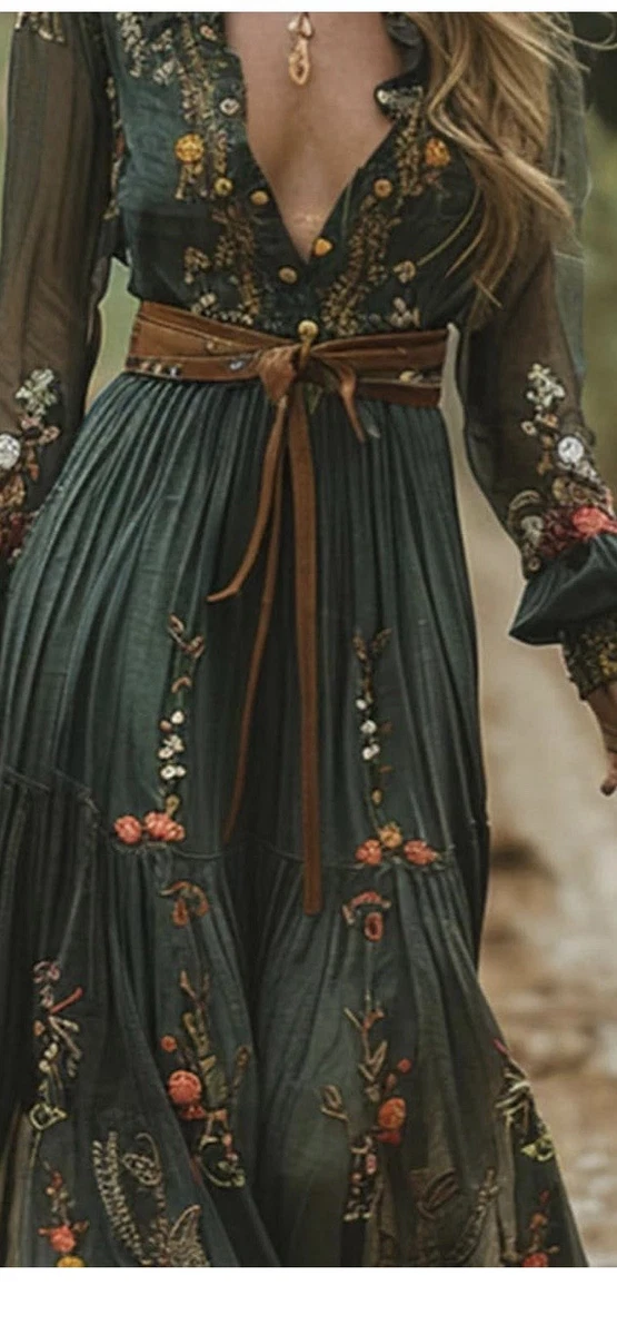 Chiffon Long Sleeve Maxi Dresses for Women for sale | eBay