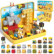 Axirata 60PCS Mini Magnetic Blocks Travel Set for Kids, Mini Magnet... Fast Ship