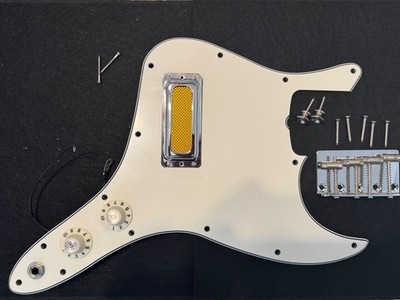Fender Foil Jazz Bass LOADED PICKGUARD Gold Foil Pickup Tortoise & Bridge