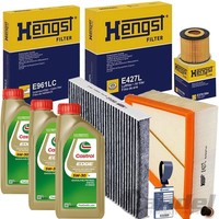 Hengst Filterset+Castrol 5W30 Passend FüR Vw Fox Polo 9N Skoda Fabia 6Y 5J Ibiza