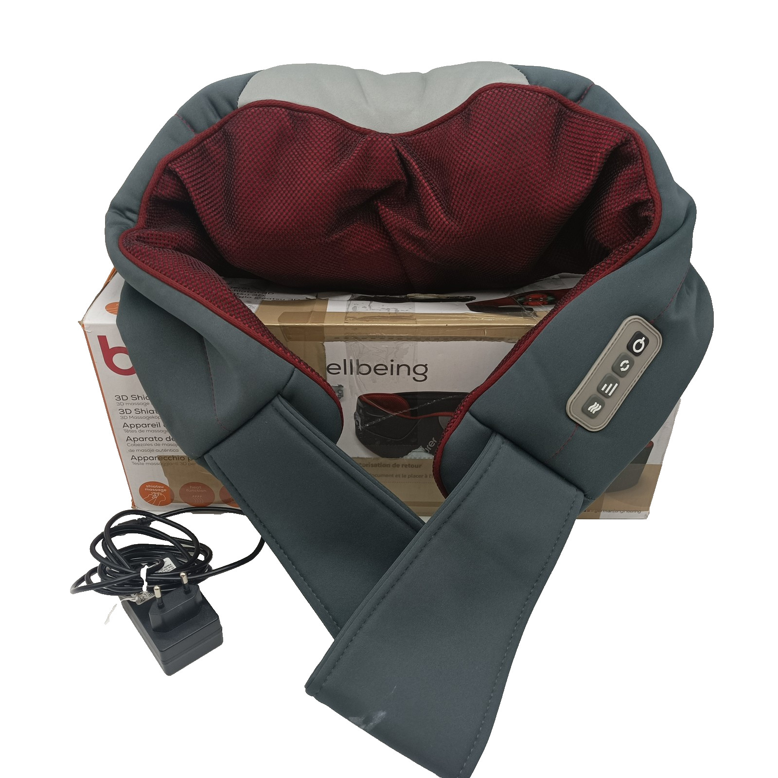 Beurer MG 151 Shiatsu Massage Nacken Rücken mit Wärme 8 3D Köpfe, 3 Intensitäten