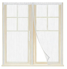Magnetic Window Screen Net Mesh Fly Insect White Bug Moth Door Netting