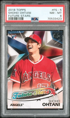 SHOHEI OHTANI 2018 TOPPS FUTURE STARS ROOKIE RC #FS-5 PSA 8 NM-MINT DODGERS MVP