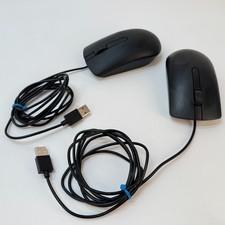 2-Pack DELL MS116 Wired USB Optical Mouse Black