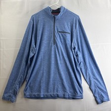 Prana Large Blue Polyester Men  s Tracksuit Jacket 1/4 Zip