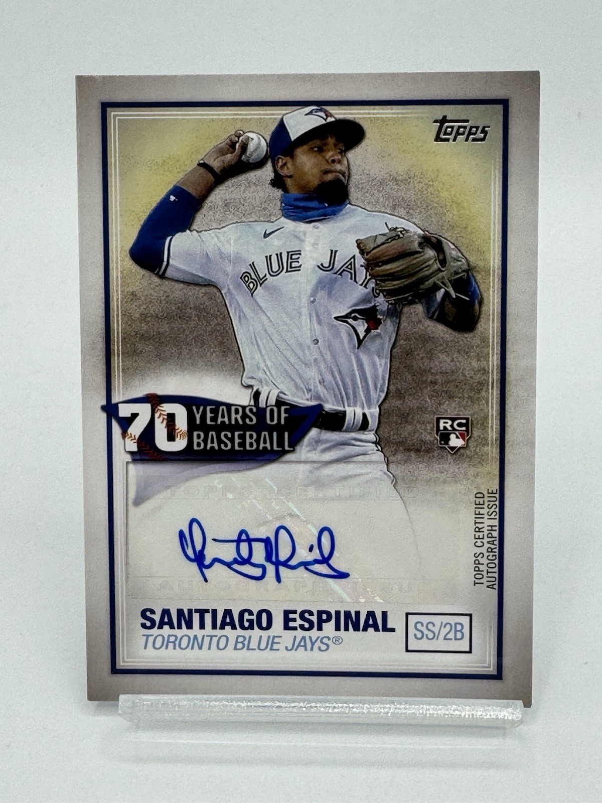 Santiago Espinal #70YA-SE 2021 Topps Baseball 70 Years of Topps Autographs
