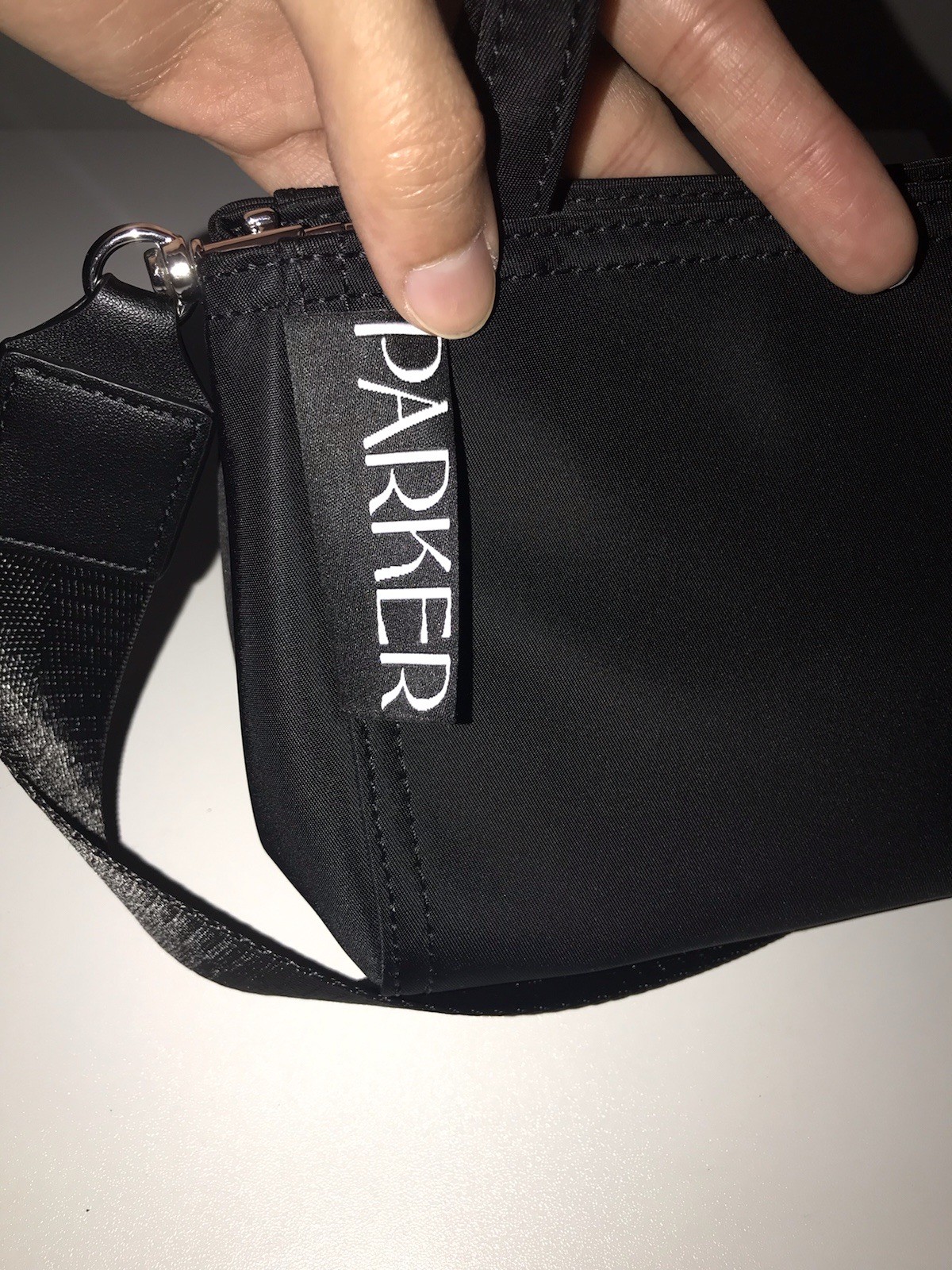 Weedie Edie Parker ‘Baby Bodega’ Mini Bag With Crossbody Strap, Black w/White