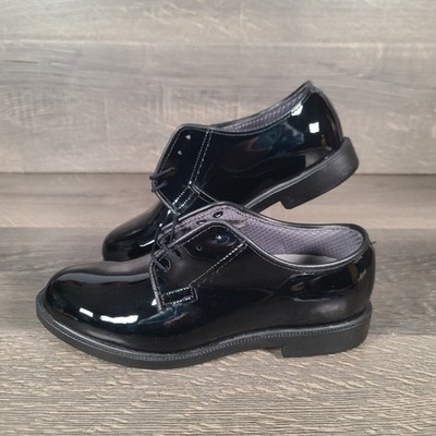 Bates Black High Gloss Oxford Shoes Round Toe 00742 Women's 6.5 M