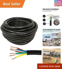 6 Way Trailer Wire Heavy Duty 14 AWG/Gauge CCA 6 Conductor Wire RV Trailer To...