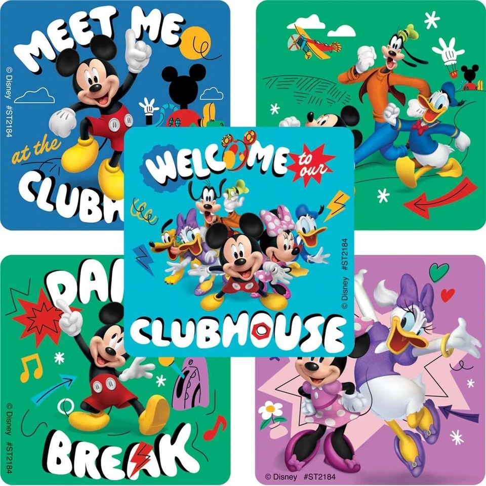 SMILEMAKERS 25 Disney Mickey Mouse Clubhouse + Stickers, 2.5"x2.5" each