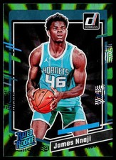 James Nnaji 2023-24 Donruss Green Laser Holo #215 RC Charlotte Hornets