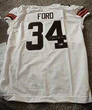 Jerome Ford Signed XL Jersey BAS (Sticker) CERT. NFL #34 Cleveland Browns AUTO!