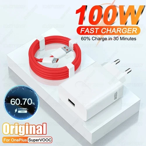 Original 100W Supervooc Fast Charger for Oneplus 13 12 11 10 Ace 5 Pro 12R 13R N - product listing photo
