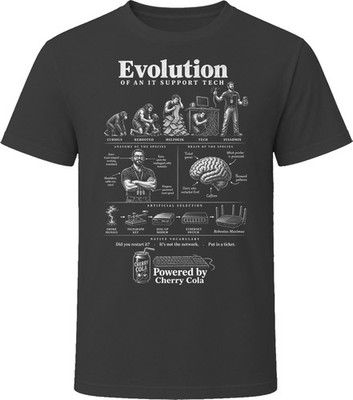 Evolution Of An IT Support Tech Funny IT Helpdesk Gift T Shirt