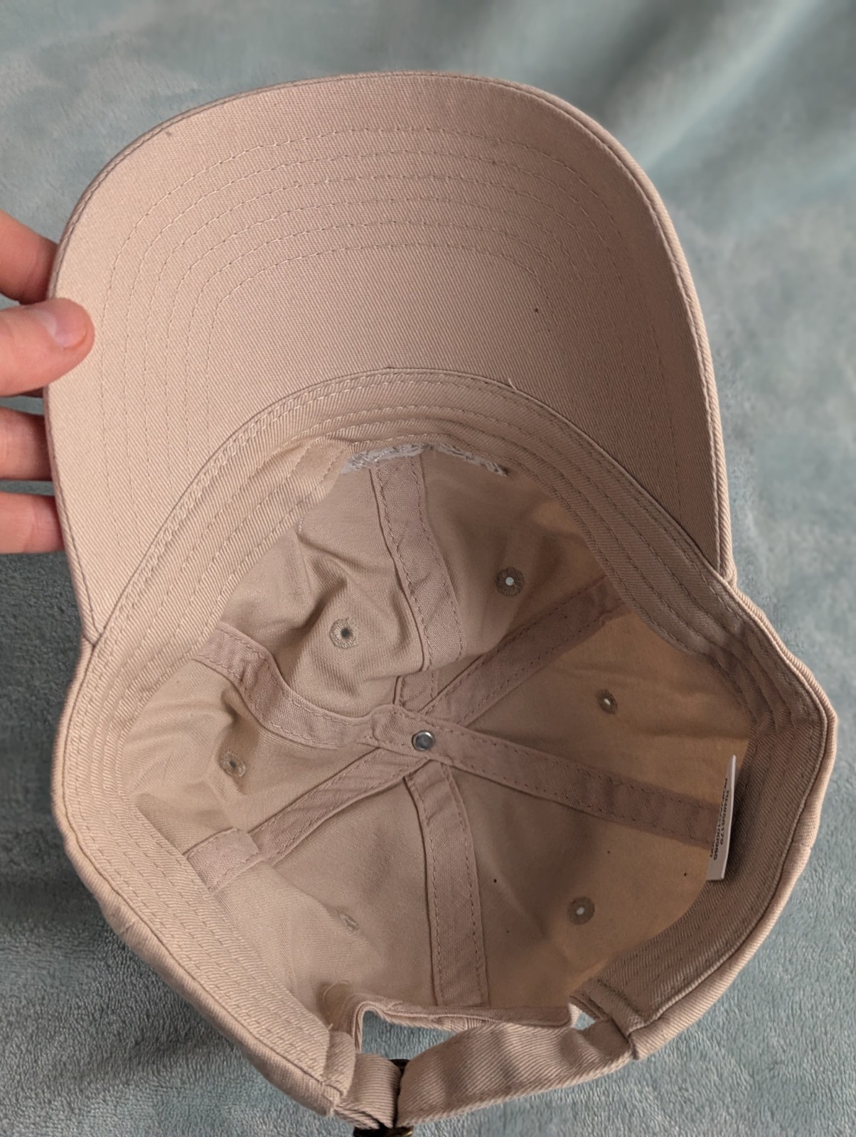 BeatBox Beige Strapback Baseball Hat Embroidered … - image 4