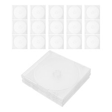 20pcs Mini CD Jewel Case 8cm - Clear Plastic Mini DVDs Storage Box - Protective