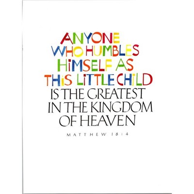 The Kingdom of Heaven Matthew 18-4 Retro Christian Wall Art Print SI17