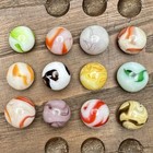Vintage Marble Assortment (12) Swirls Flames Various Sizes — photo 4