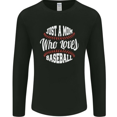 Just A Mama Wer Loves Baseball Lustig Herren Langarm T-Shirt