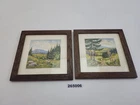 2x painting watercolor painting frame "Scheibenberg" landscape Erzgebirge #265006