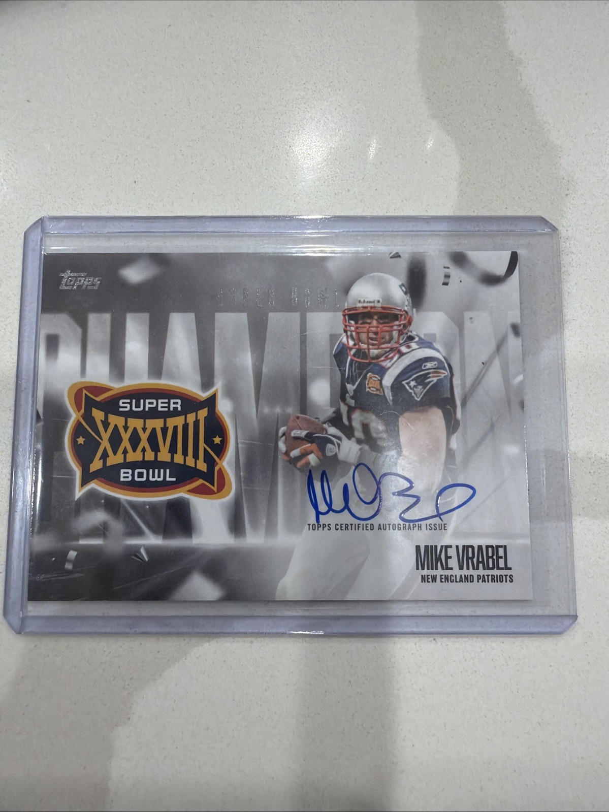 2025 Topps Flagship Football Super Bowl Mike Vrabel On Card Auto NM PF ￼