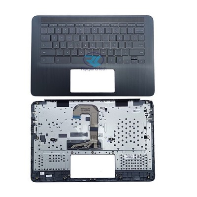 New For HP Chromebook 14 G6 Palmrest Case w/ Keyboard Black L90459-001 US