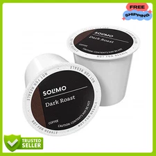 Brand Solimo Dark Roast Coffee Pods 100 Count FREE US