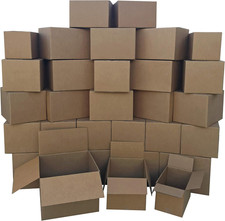 30 Brown cartoon Cardboard Moving Boxes in Small, Medium and Large Sizes