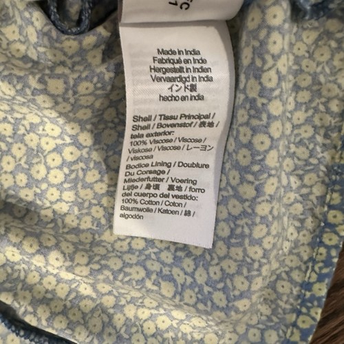 J. Crew Crewcuts Girls' puff-sleeve mini dress floral Bright Peri Sweet Pear 10 - Picture 5 of 6