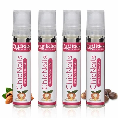 Cutikles ChicNails Huile Pour Cuticules Roller 10ml Lot De 4 - Photo 1/4