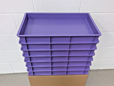 7x Bakery Tray 60cm X 40cm X 6cm, Pizza Bread Dough Proofing Box Purple
