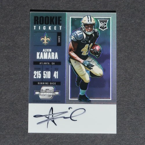 2017 Panini Contenders Optic Alvin Kamara Rookie Ticket Auto #113