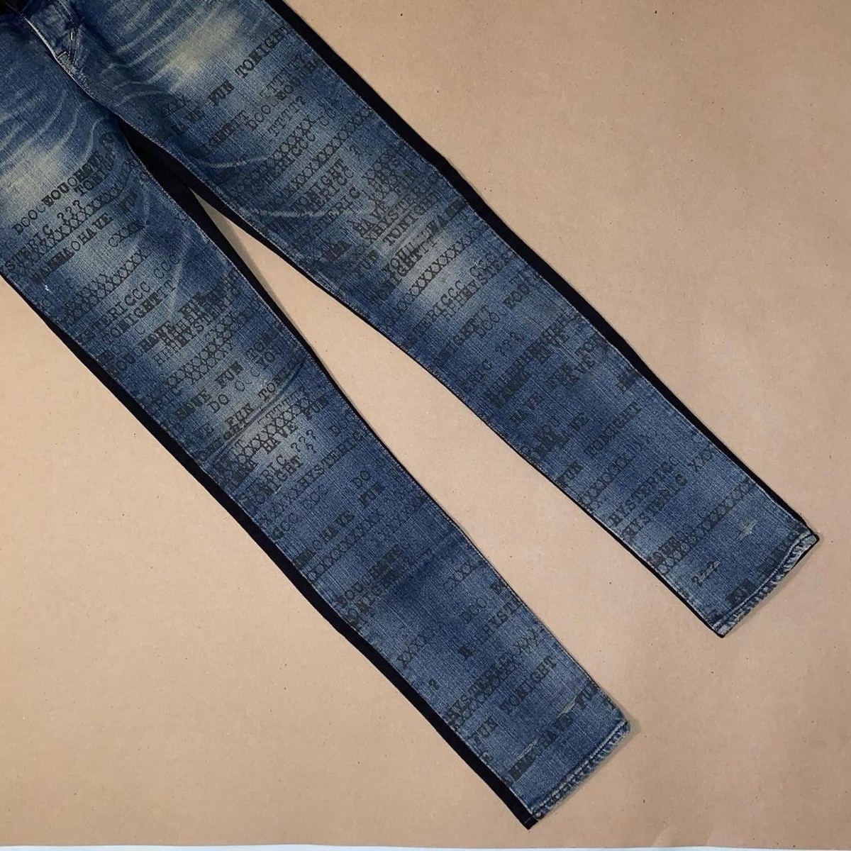 HYSTERIC GLAMOUR JEANS LOW RISE WOMENS STRETCH DENIM Graphic