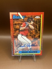 2025 Topps Update Drake Baldwin RC Silver Pack Mojo Refractor Auto /25 Orange 