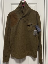Tommy Hilfiger Men  s V-Neck Sweater Green As Swatch Color Fall Basic NWT SZ L