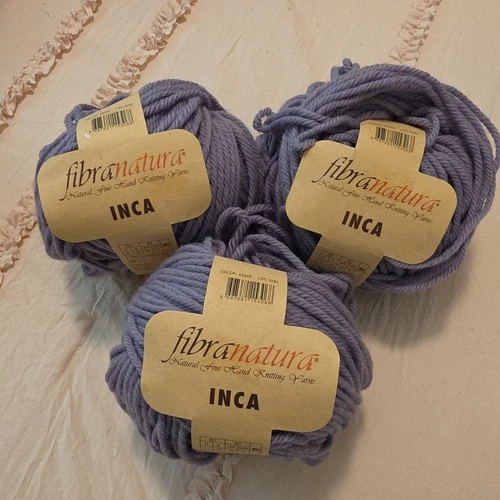Lot of 3 Skeins, Fibra Natura Inca Yarn 3.5 oz 106 yd Superwash Wool Gray 43029 - product listing photo