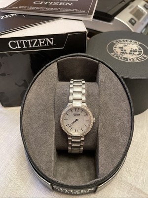 Ladies Citizen EP5970-57A Firenza Eco-Drive Stainless Diamond Accented Watch New